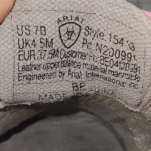 Ariat Fatbaby Platform Women's Sz 7 B Pink Suede Ostrich Print Y2K Chunky Clogs - Picture 10 of 10